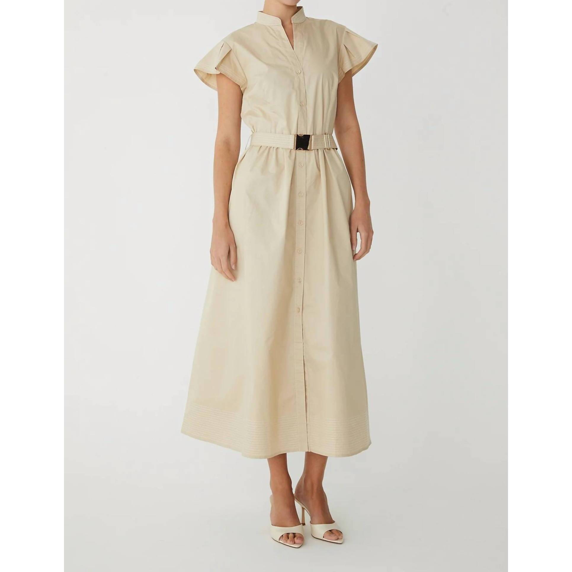 New Js71 Tonnie Dress In Beige